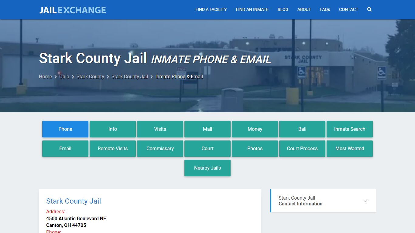 Inmate Phone - Stark County Jail, OH - Jail Exchange